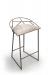 Trica's Stem Modern Stationary Bar Stool with Low Back and Seat Cushion and Sled Base - Above View