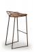 Trica's Stem Modern Bar Stool with Low Back in Brown