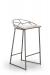 Trica's Stem Modern Stationary Bar Stool with Low Back and Seat Cushion and Sled Base