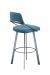 Trica's Wish Upholstered Blue Seat Cushion Swivel Bar Stool - Back View