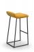 Trica's Zoey Low Back Modern Kitchen Bar Stool in Carbon Metal Finish and Loft 015 Orange Seat/Back Cushion - Back View
