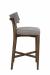Fairfield's Juliet Modern Wood Bar Stool with Curved Upholstered Back and Seat - Side View