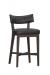 Fairfield's Juliet Modern Bar Stool with Low Curved Back in Black and Brown