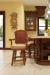 Darafeev's Centurion Luxury Wood Swivel Bar Stools in Modern Country Kitchen with Brown, Gold and Beige