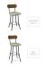 Amisco's Bean Rustic Swivel Stool in Counter Height and Bar Heights
