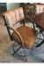 Lisa Furniture's #174 Upholstered Traditional Swivel Bar Stool in Brown and Black