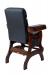 Darafeev's Habana High Back Cigar Chair in Black Leather with Arm Storage, Wood Frame, and Side Pockets with Nailhead Trim - View of Back