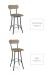 Amisco's Bean Swivel Metal and Wood Stool in Counter Height and Bar Heights