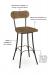 Wood seat and back is available in a variety of wood finishes and the metal has joints that are welded for support. This bar stool is custom made for you!