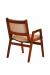 Darafeev's Spencer Walnut Wood Upholstered Stacking Dining Arm Chair - Back View