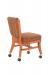 Darafeev's 960 Armless Upholstered Dining Chair with Casters - View of Back