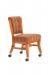 Darafeev's 960 Armless Upholstered Dining Chair with Casters