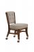 Darafeev's 960 Upholstered Dining Chair with Casters and Button Tufting