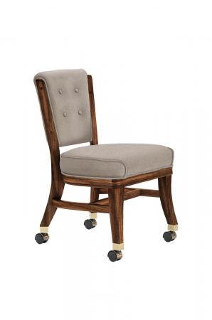 Darafeev's 960 Upholstered Dining Chair with Casters and Button Tufting
