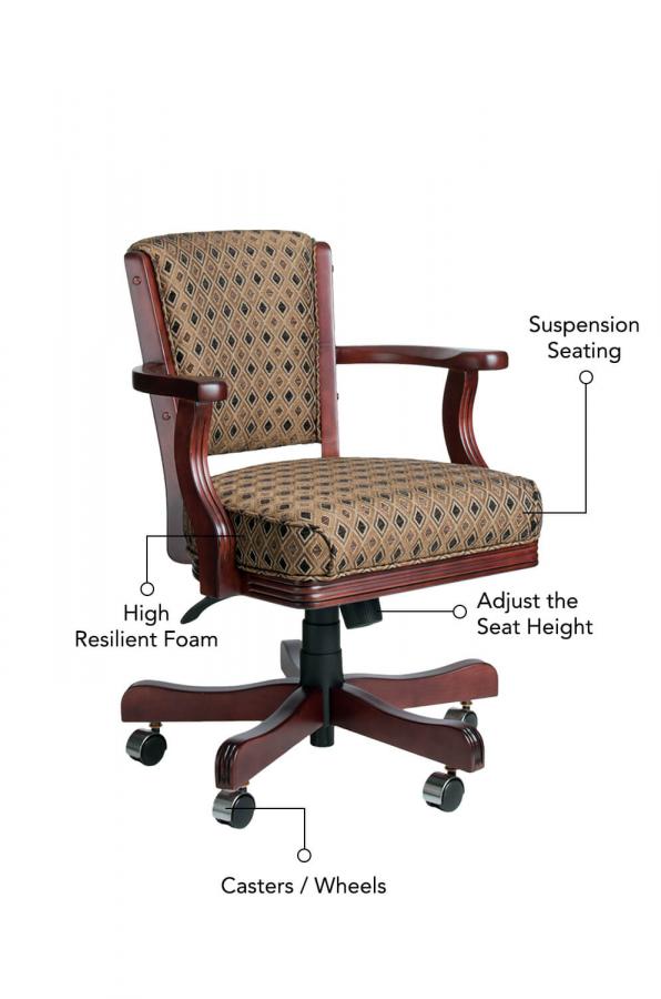 Buy Darafeev's 960 Game Table Chair with Casters Free Shipping!