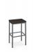 Amisco's Bradley Backless Silver Bar Stool with Wood Seat