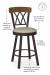 Amisco's Brittany Transitional Swivel Stool includes Wood Back, Seat Cushion, Metal Finish and Heavy Duty Steel