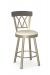 Amisco's Brittany Gold Swivel Bar Stool with X Back