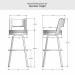 Amisco's Brock Swivel Stool Dimensions for Spectator Height
