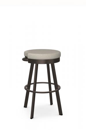 Amisco's Bryce Backless Transitional Swivel Bar Stool in Brown