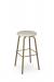 Amisco's Button Gold Backless Swivel Stool