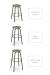 Amisco's Button Backless Swivel Stool (wood seat) in Counter, Bar, and Spectator Heights