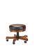 Darafeev's 938 Backless Swivel Adjustable Height Vanity Stool in Maple Wood Finish with Casters