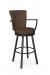 Metal Finish: 25 Black Coral • Seat and Back Covering: LB Clove, fabric