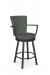 Amisco's Cardin Green Swivel Bar Stool with Arms