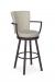 Amisco's Cardin Modern Swivel Bar Stool with Arms in Brown