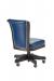 Darafeev's Classic Flexback Upholstered Oak Wood Game Chair with Nailhead Trim - Back View