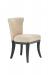 Darafeev's Dara Flexback Armless Dining Chair with Upholstered Seat and Back in Maple Wood