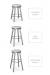 Amisco's Connor Backless Swivel Stool in Counter, Bar, and Spectator Heights