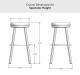 Amisco's Connor Spectator Height Dimensions