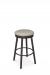 Amisco's Connor Swivel Backless Bar Stool in Brown