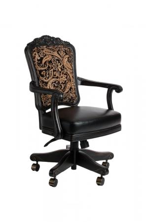 Darafeev's Centurion Swivel Luxury Adjustable Game Chair with Arms in Black