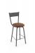Amisco's Crystal Swivel Counter stool with Back and Round Seat