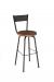 Amisco Crystal Swivel Stool with Wood Seat