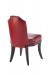 Darafeev's San Marino Flexback Club Chair in Red Faux Leather, Button Tufting on Back, and Wood Frame - View of Back