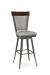 Metal Finish: 57 Metallo • Seat and Back Covering: L7 Stonehenge, fabric • Back Wood Finish: 41 Rumcherry, non-distressed