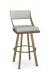 Amisco's Fame Swivel Gold Bar Stool with Seat and Back Cushion
