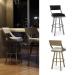 Amisco's Fame Customizable Swivel Bar Stool in a Variety of Colors