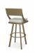 Amisco's Fame Swivel Gold Bar Stool with Seat and Back Cushion - View of Back