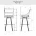 Amisco's Fame Swivel Bar Stool Dimensions for Bar Height