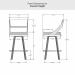 Amisco's Fame Swivel Bar Stool Dimensions for Counter Height