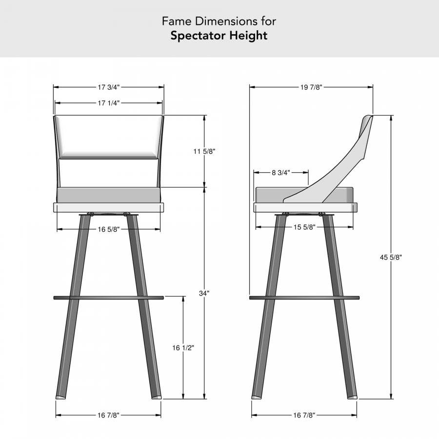 Buy Amisco's Fame Swivel Bar Stool w/ Back Free Shipping!