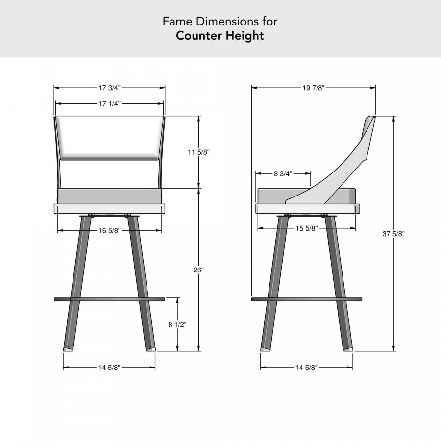 Buy Amisco's Fame Swivel Bar Stool w/ Back - Free Shipping!