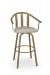 Amisco's Gatlin Gold Swivel Bar Stool with Arms, Metal Frame, and Seat Cushion