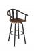 Amisco Gatlin Swivel Stool with Wood Seat and Arms