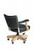 Darafeev's El Dorado Swivel Game Chair with Arms in Black Maple Wood - View of Back